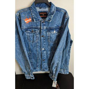 * MEMBERS ONLY X Nickelodeon JEAN Denim JACKET Size 2XL RUGRATS Arnold NWT